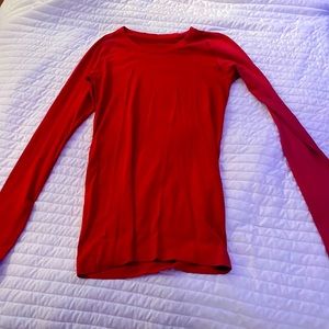 Lululemon long Sleeve Swiftly Tech Red Size 6